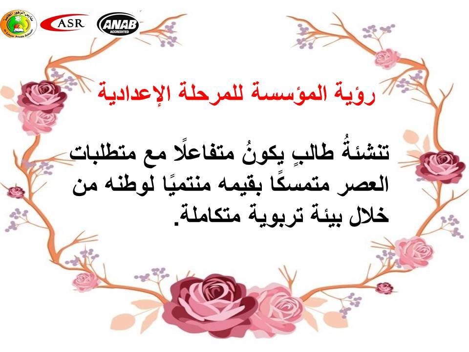 الرؤية و الرسالة المؤسسة ( للمرحلة الإعدادية)